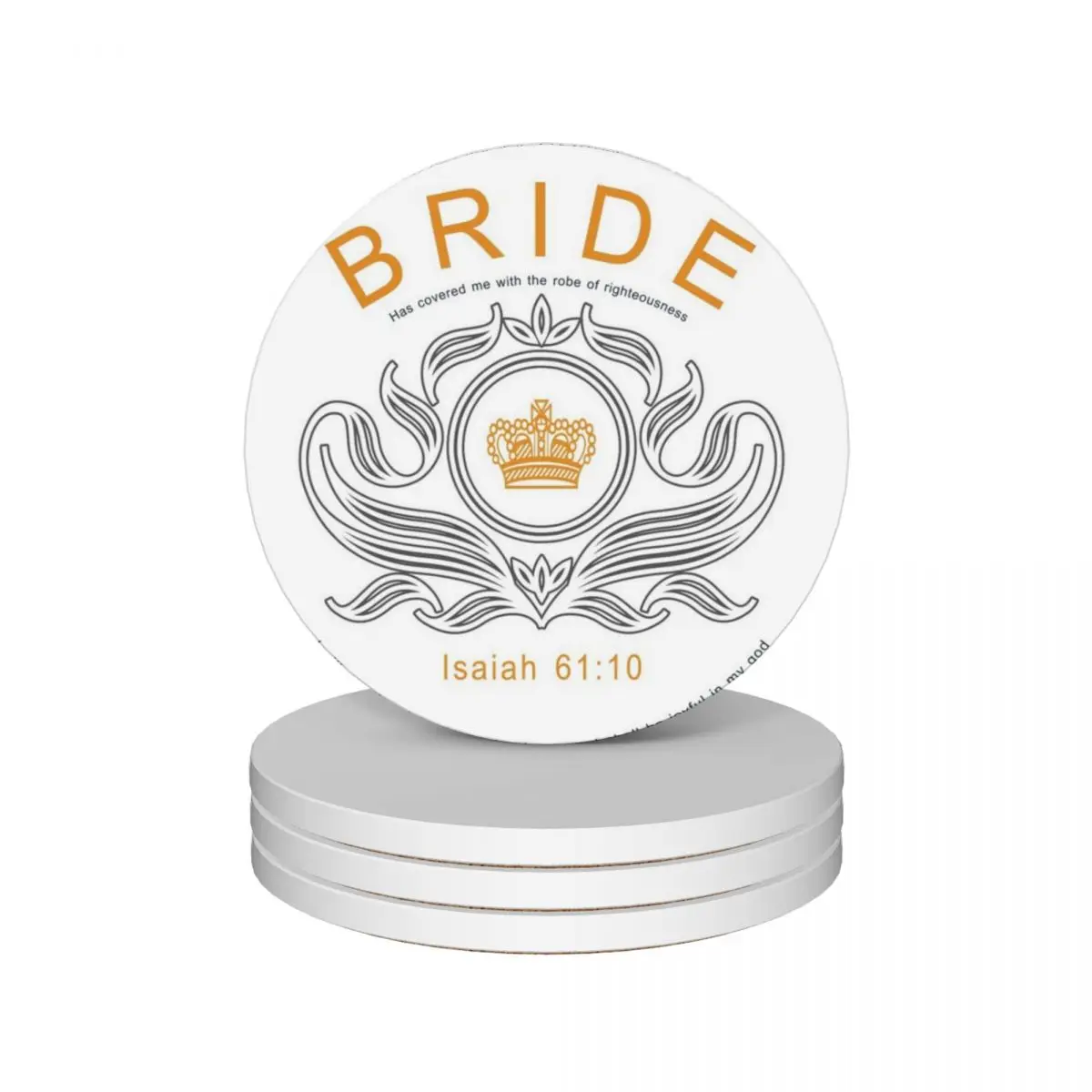 

Bride of Christ Ceramic Coasters (Set of 4) household utensils kitchen flower personalize Coasters