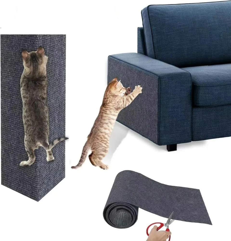 Zuschneidbarer selbstklebender Teppich für Katzen, Kratzbrettwand, Anti-Katzen-Kratzbrett, Sofa, DIY-Katzen-Kratzbrett, Sofa-Schutz, Pfoten schärfen – Detail 5
