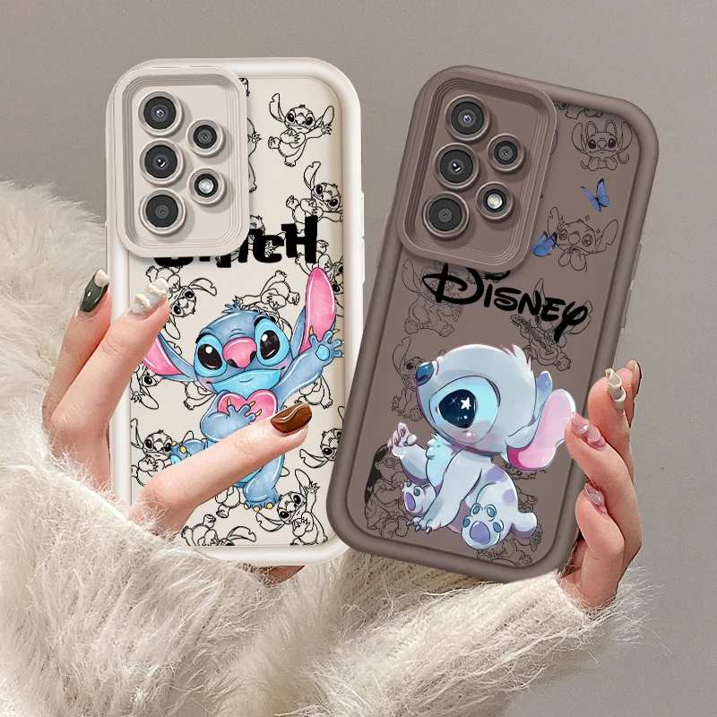 Trend Disney Lilo & Stitch For Samsung A73 A71 A54 A53 A52 A51 A33 A32 A21S A14 A13 A12 A03 A04 A05 5G Eye Ladder Funda