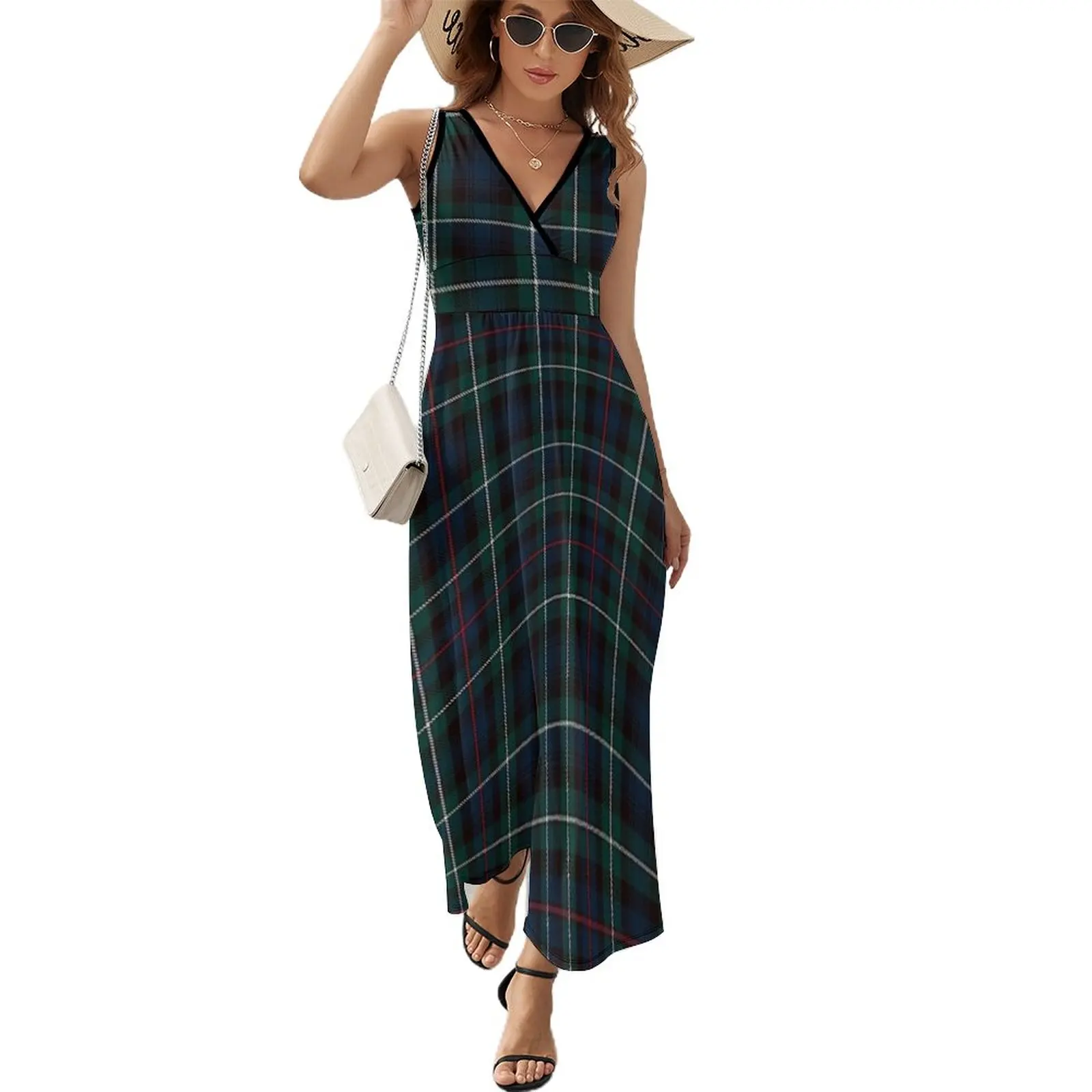 

tartan Mackenzie outlander Sleeveless Dress Elegant gown clothes