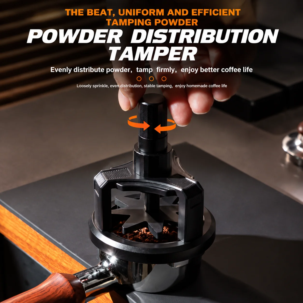 Coffee Rotating Magnetic Dispersed Powder Needle Adjustable Height Magnetic Fixation High-quality Professional Coffee Accessorie