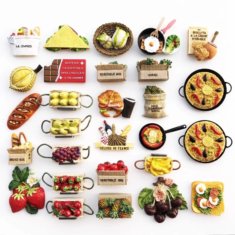 

Leave a message for food, fruits, vegetables, decorative crafts, resin painted magnets, refrigerator stickers