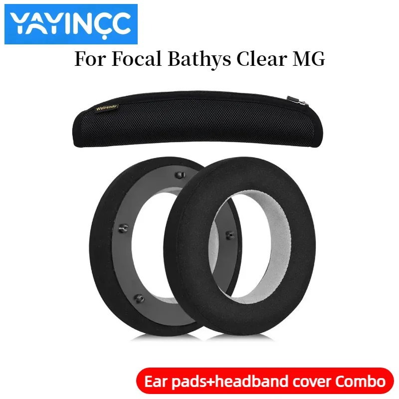 YAYINCC Replacement SheepSkin Ear pads+Zipper headband cover Combo For Focal Clear Elear Elegia Elex Stellia Utopia Ear Pads
