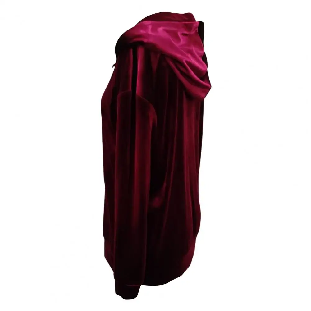 

Сплошное женское пальто, универсальное женское пальто для уютных бархатных фланелевых курток с капюшоном для женщин, толстовка на молнии большого размера для A