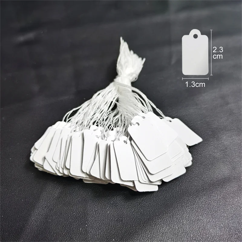 100pcs Jewelry Price Tags Handwritten Labels with String