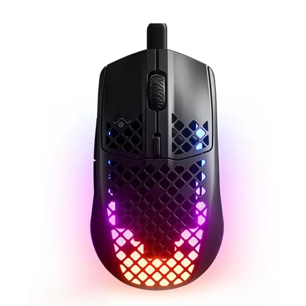 SteelSeries Aerox3 Cave Mouse Wired Gaming Ergonomic 59g Lightweight Skeleton Matte Finish  Adjustable DPI Optical Esport Gamer