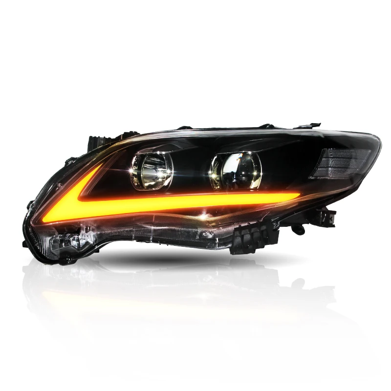 For 2011-2013 Toyota Corolla E140 Facelift Plug And Play LED Sequential Headlight, Easy Installation Modification Accessories