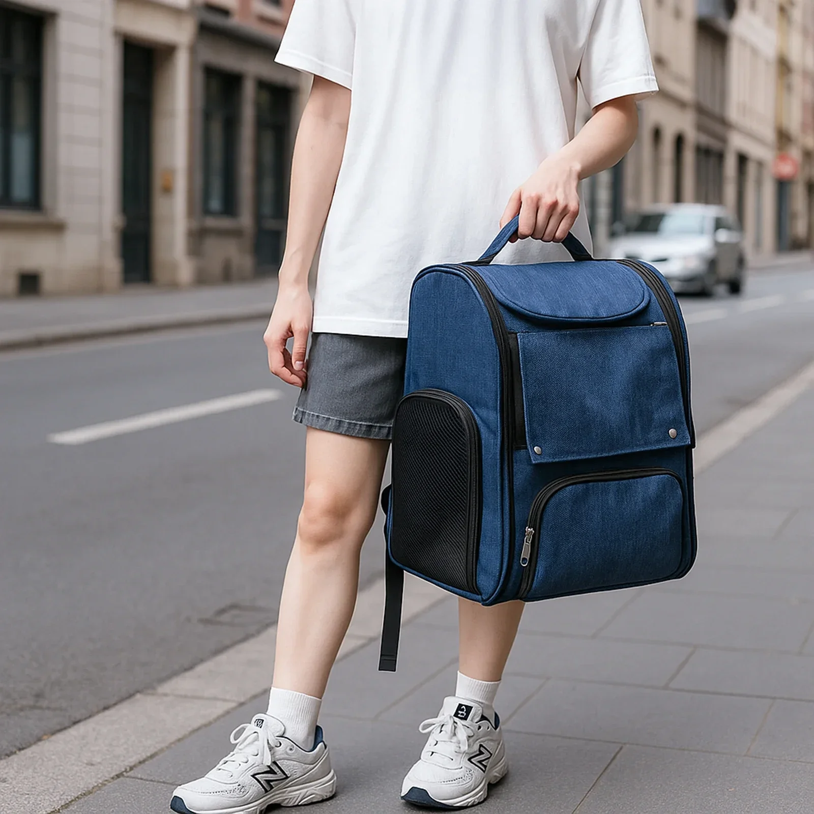 

Портативная и дышащая сумка для домашних животных. Домашнее животное идет с рюкзаком и возможностью расширения большой вместимости.