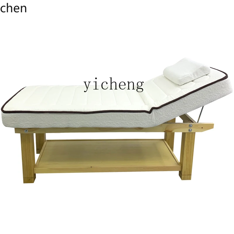 YFY  Solid Wood Facial Bed Latex Cushion for Beauty Salon Beauty Massage Bed
