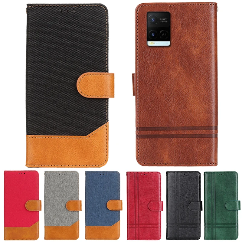 Vivo Y33s Case Wallet Flip Cover Leather Case For Vivo Y 33s VivoY33s V2109 Leather Phone Bags Protective Holster Fundas Coque