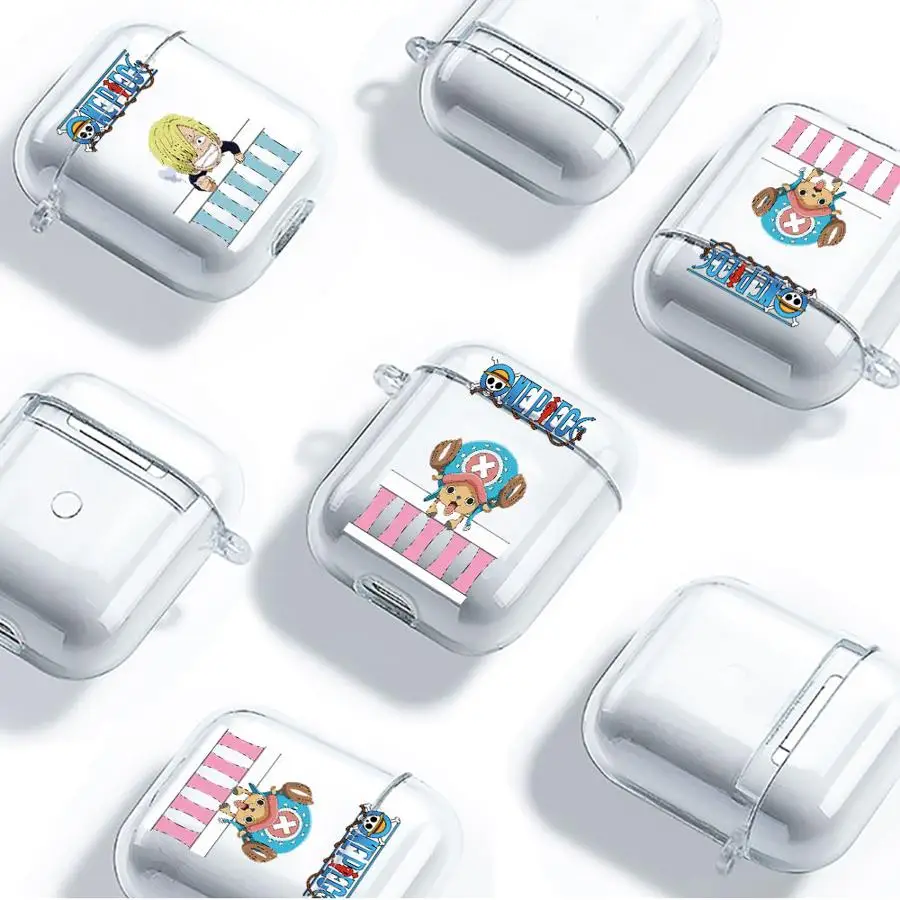Funda para Airpods 4 Pro 1 2 Pro2 Pro3 3, fundas transparentes para auriculares, fundas de una pieza con diseño de Anime