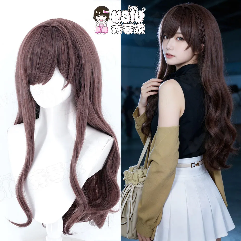 Shinonome Ena Cosplay Wig HSIU 65Cm purple brown Long hair Heat Resistant Wig Project Sekai: Colorful Stage zozo3 Cosplay Wig