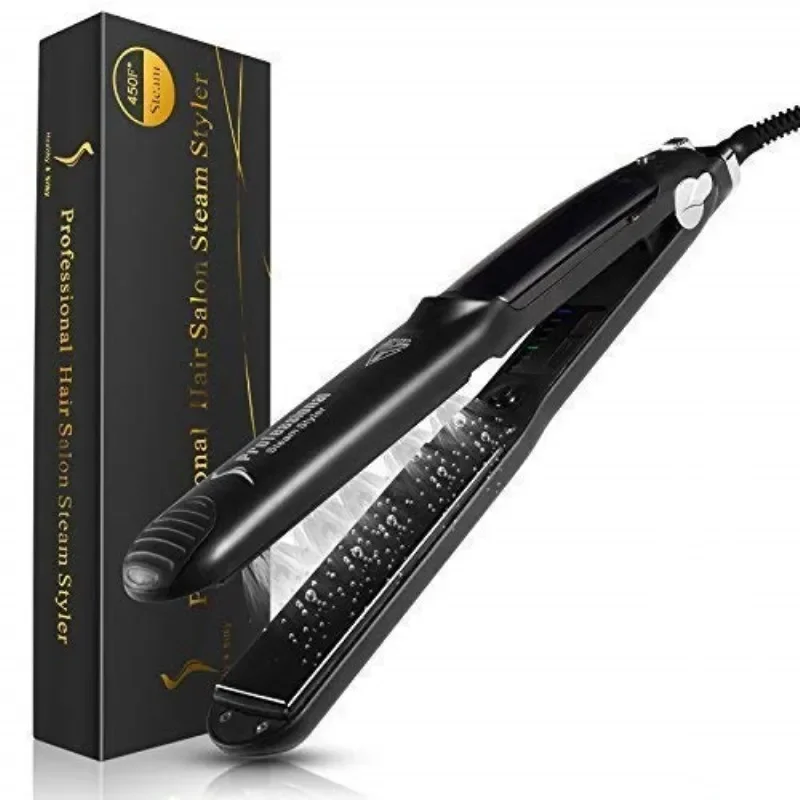 Dropshipping Hot Selling Hair Salon Professional Flat Iron Hair Straightener Fast Heated Electric Steam Hair Straightener