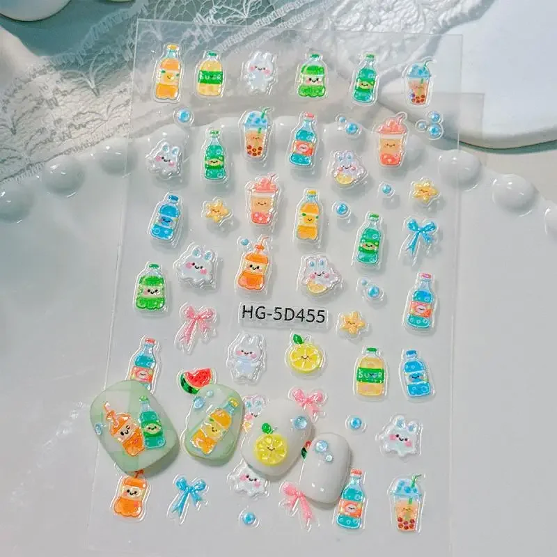 Urocze naklejki na paznokcie w stylu oceanicznym 5D, samoprzylepne ozdoby do paznokci z delfinami, naklejki do manicure, akcesoria.