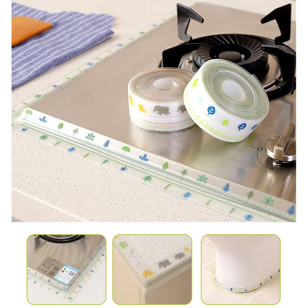 

Caulk Strip Sealing Strip PVC Self Adhesive Tape Waterproof Tape for Kitchen Bathroom Shower Toilet Wall Sealing