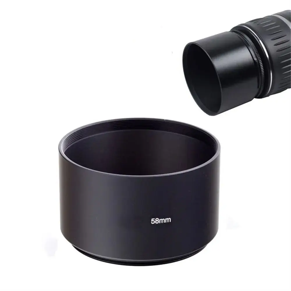 

Photographic Equipment Metal Long Lens Hood SLR Camera DSLR Digital Camera Lens Hood Screw-in 58mm/62mm/67mm Photographer Gifts