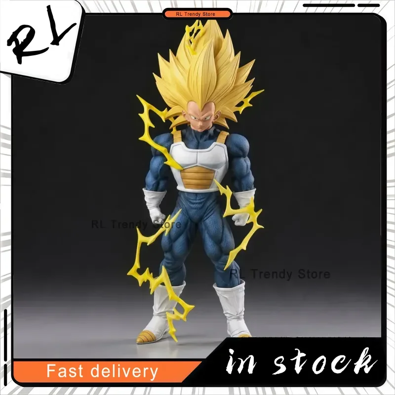 Hy Studio 30cm Dragon Ball Anime Figur Vegeta Figur Super Saiyan PVC Statue Desktop-Deko Sammlermodell Spielzeug