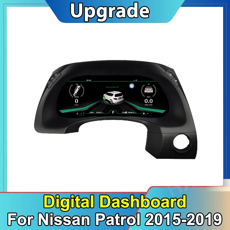 

Car LCD Digital Cluster Virtual Cockpit SpeedMeter Dash For Nissan Patrol Y62 2015-2019 Instrument Screen Panel Unit