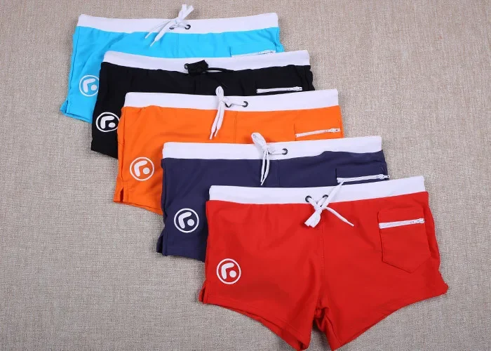 Men's Swimming Trunks Youth Hot Spring Swimsuit Summer Beach Board Shorts Elastic Quick Drying Swimwear Yoga Workout Sportswear