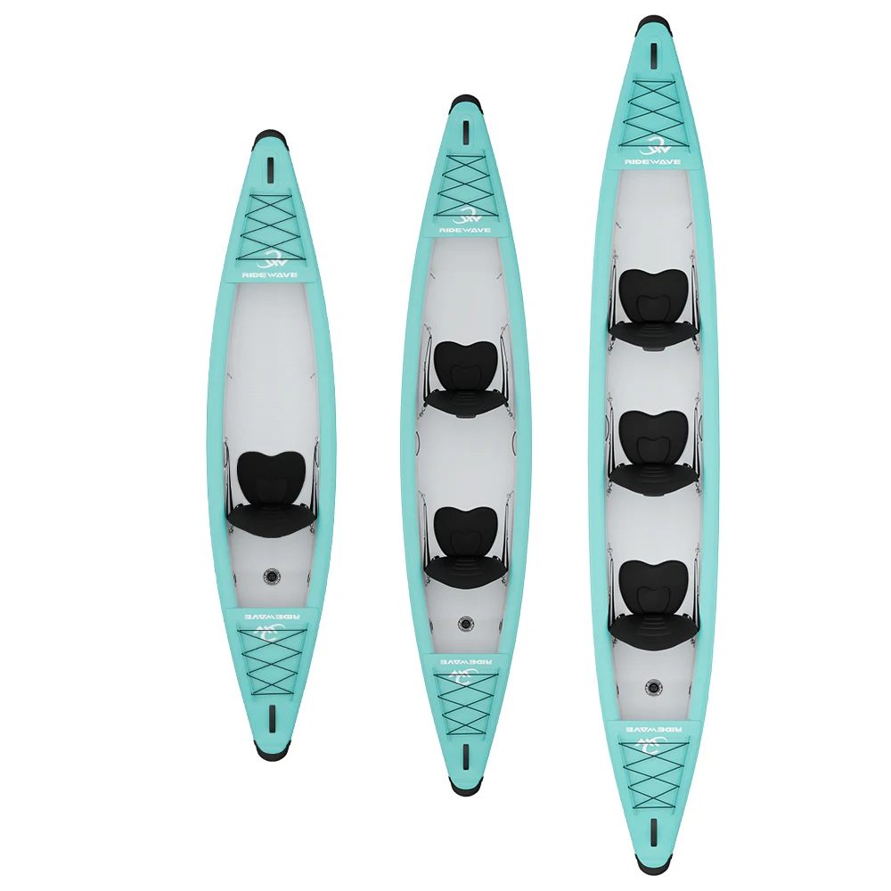 Kayak Inflable de PVC con Tecnología Drop Stitch para Pesca y Alquiler, para 1/2/3 Personas
