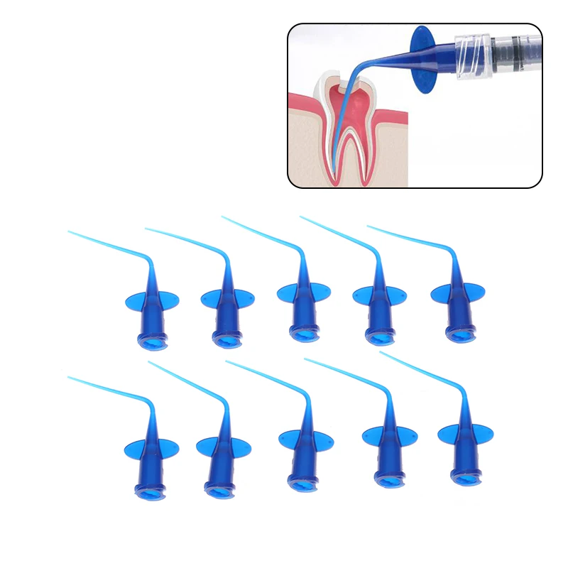 10 Stuks Tandheelkundige Wegwerp Plastic Spuit Tip Endo Irrigatie Wegwerp Naaldtip Tandheelkunde Materiaal Wortelkanaalmateriaal