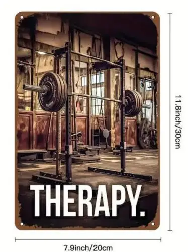 GYM MUSCLE METAL TIN SIGN 