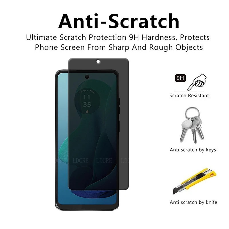 4Pcs For Moto G 2024 Glass For Motorola Moto G 2024 Screen Protector Protective 9H Anti-Spy Privacy Tempered Glass Moto G 2024