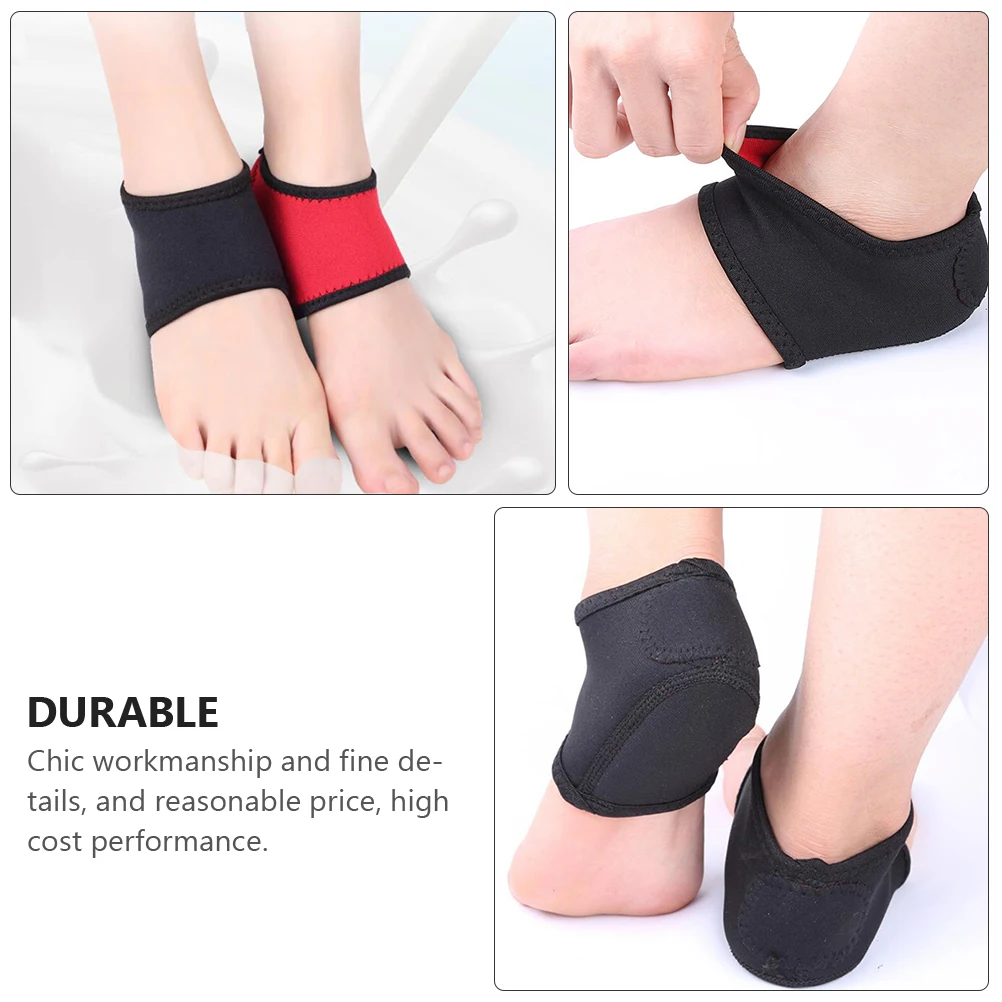 

2pcs Heel Protectors Neoprene Foot Anti-Slip Shock Absorbing Durable Heel Sleeves for Adults Outdoor Sore Relief