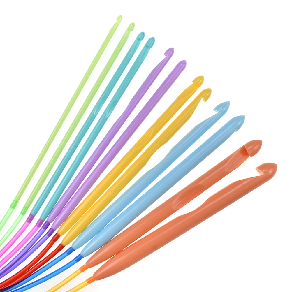 

12pcs Circular Knitting Needles Crochet Tool Set Transparent Tubing DIY Handmade Crafts Bamboo Needle Professional Home Use