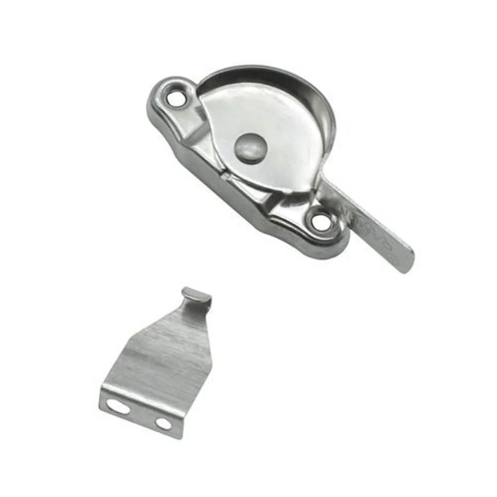 

12 Sets Window Anti-theft Lock Crescent Door Safety Stainless Steel Silver