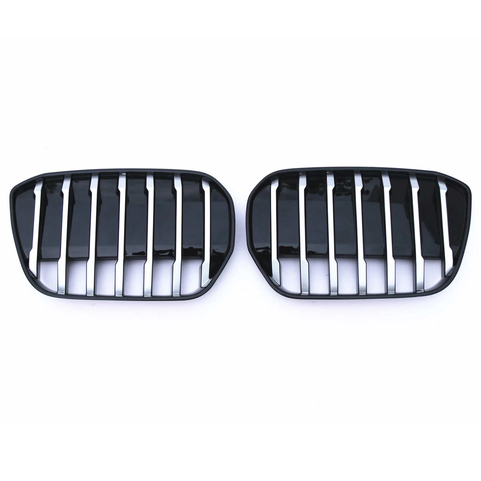 

Gloss Silver Mesh Kidney Grille for IX3 2022 Front Bumper 2pcs Auto Accessory