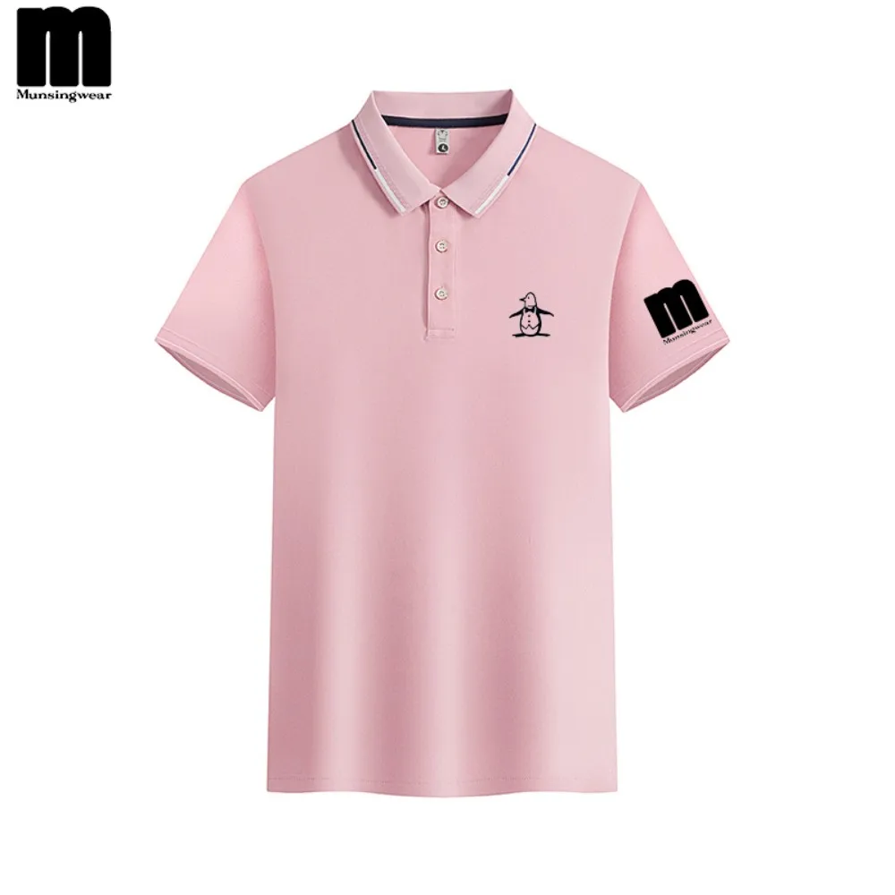 جديد الرجال قميص بولو الصيف أزياء لطيف البطريق عارضة قصيرة الأكمام الرجال والنساء جولف ملابس عالية الجودة