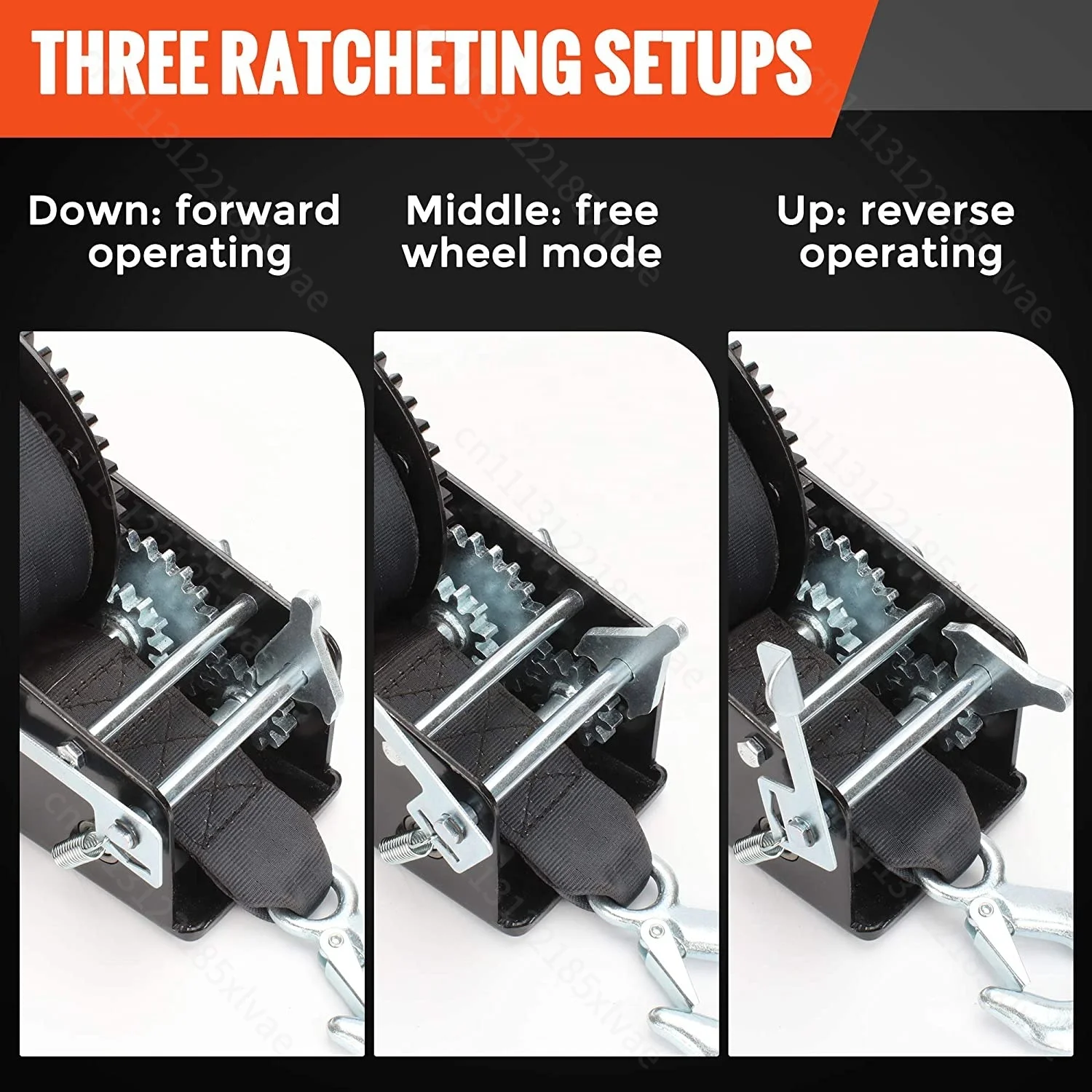 For 3500Lbs Manual Marine Trailer Winch, Hand‑Crank Boat Rope Hoist, Replacement Hardware Spare‑Part for Watercraft Towing