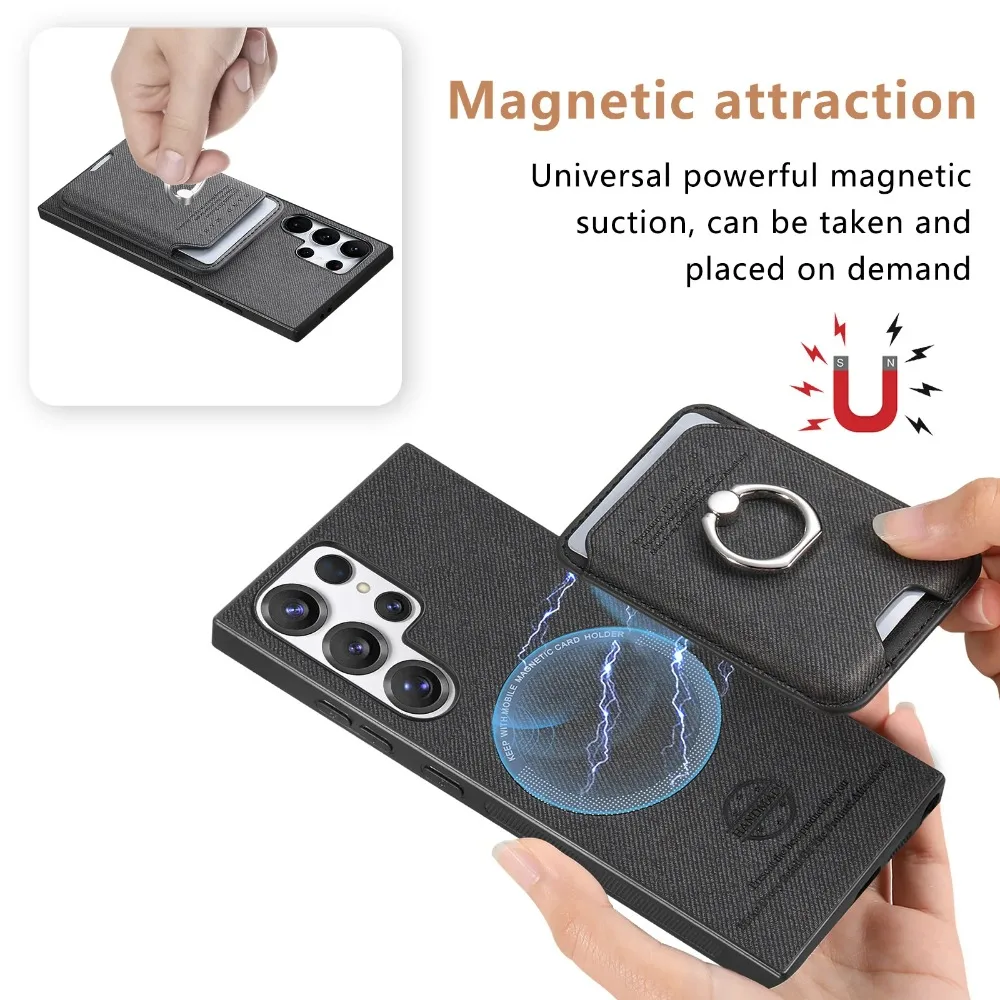 High End 2IN1 Magnetic Leather Protection Case For Samsung Galaxy S26 S25 S24 S23 S22 FE Plus Ultra Wallet Card Kickstand Cover
