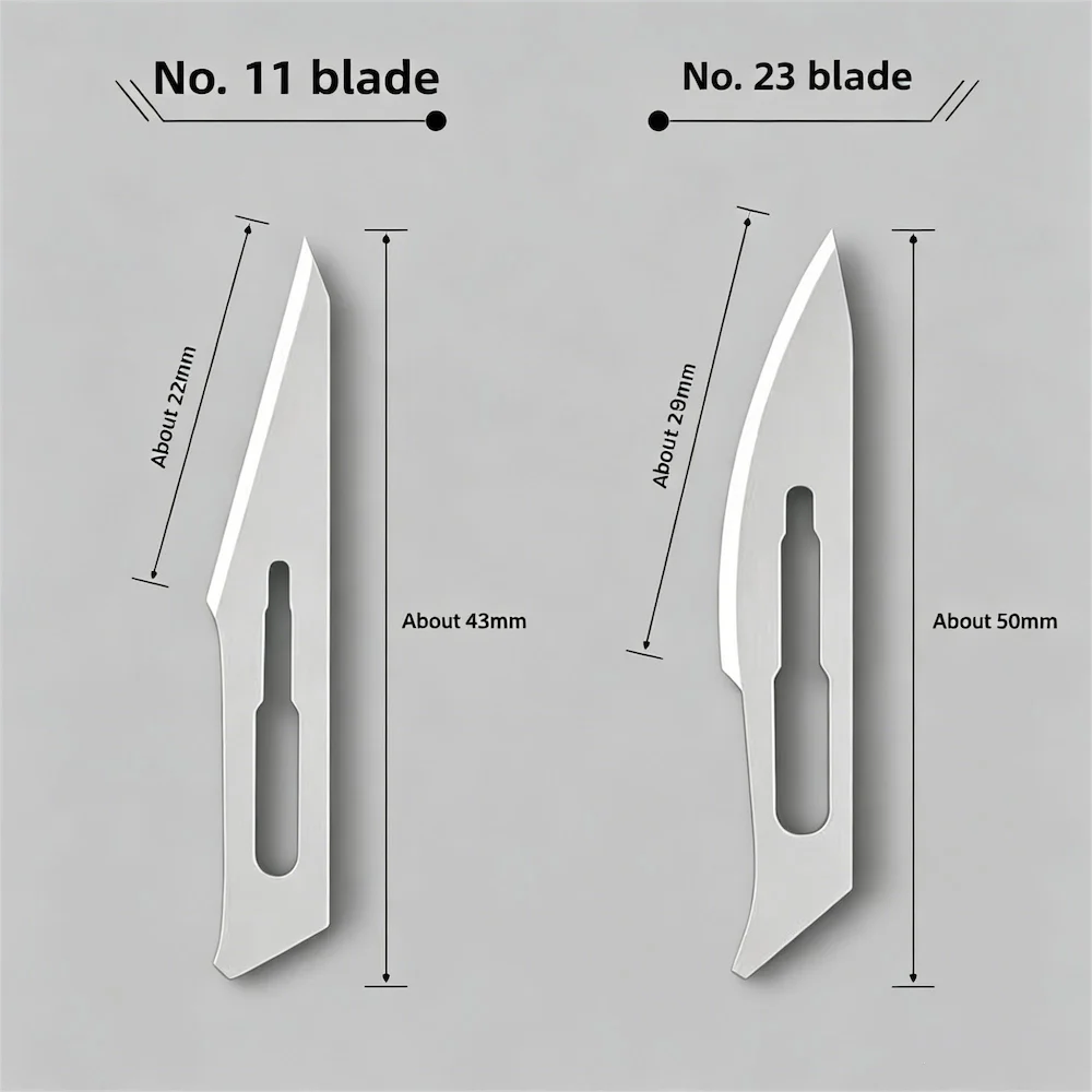 Stainless Steel 10 23 Sterile Dental Scalpel Blades Kit with 3 4 7 Handle Dissection Tool for Oral Surgery Dental Lab Use view 3