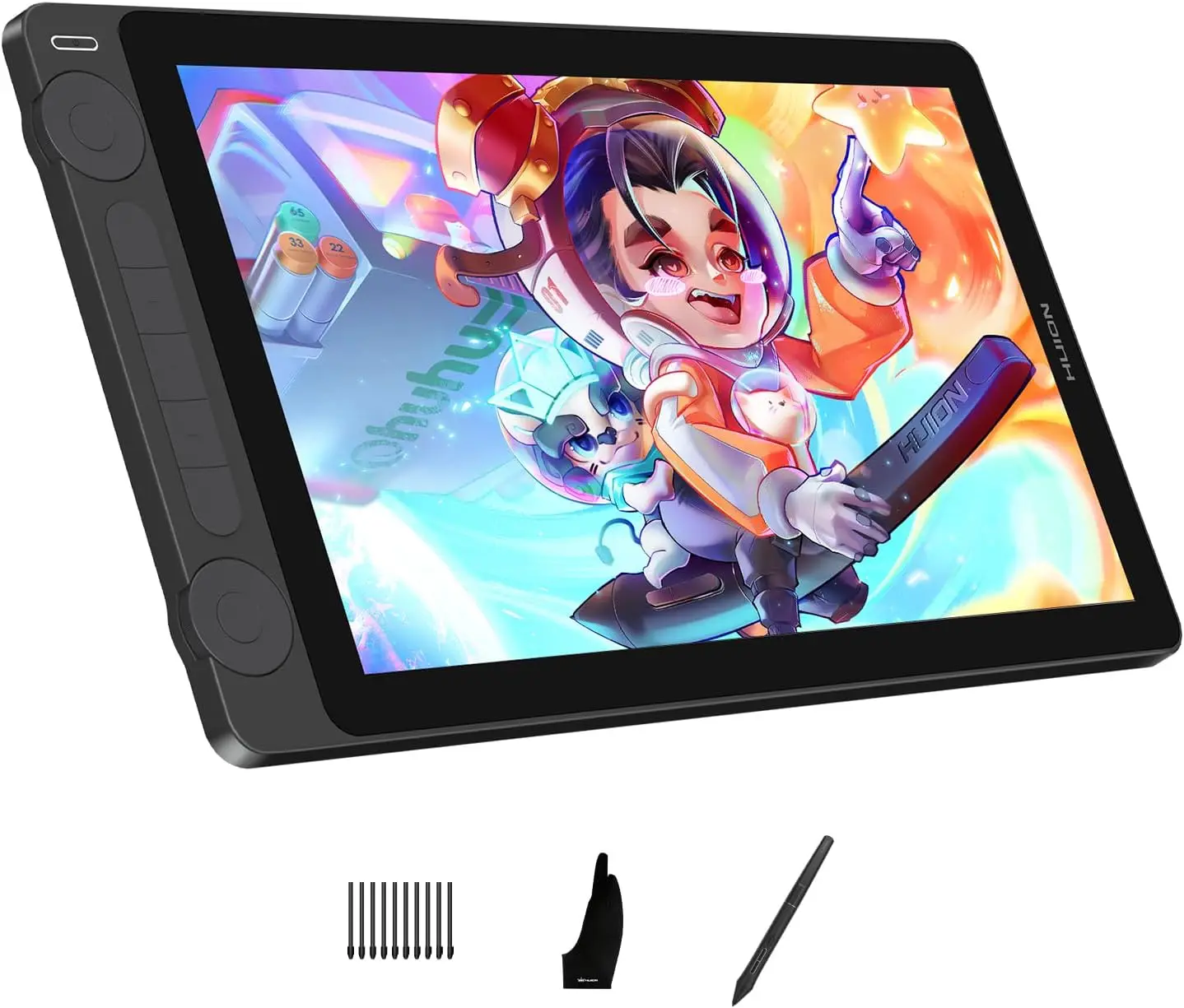 

Huion Kamvas 13 Gen 3 Drawing Display 13.3" Art Tablet+Anti-sparkle Canvas Glass, 99% sRGB, PenTech 4.0 16384 Pen Pressure