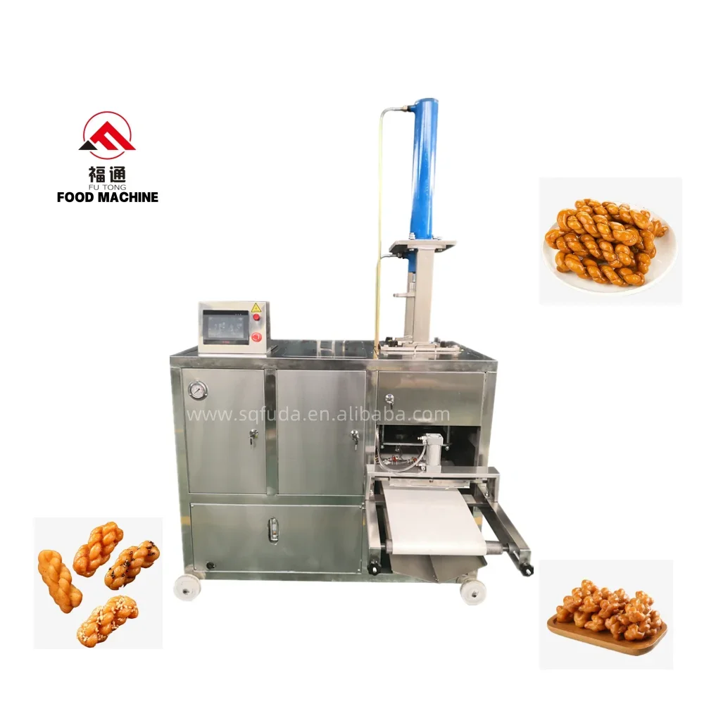 Automated Hydraulic High Efficiency New Design Dough Twist Forming Machine Fry Mahua Doughnut Twist Machine 3 Phase Power