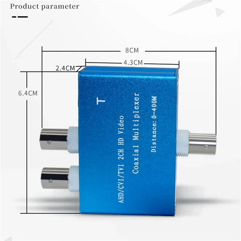 FULL-4X 1080P AHD/CVI/TVI / 2CH HD معدد فيديو محوري (فيديو 2 قناة فيديو في نقل كابل محوري واحد)