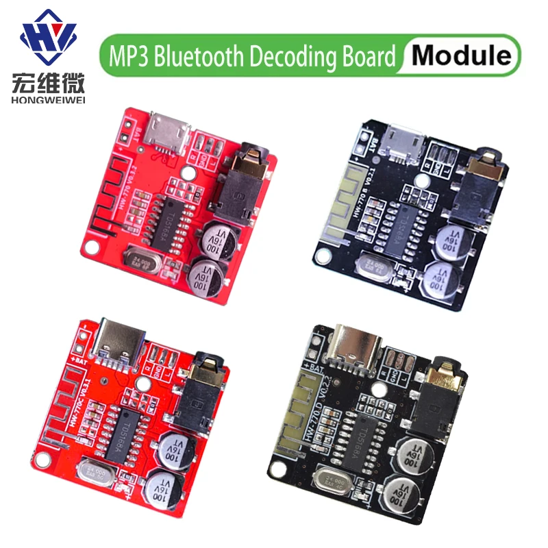 Mini Placa Decodificadora Bluetooth Receptor de Áudio BT5.0 PRO MP3 Player Sem Perdas Módulo Amplificador de Música Estéreo Sem Fio