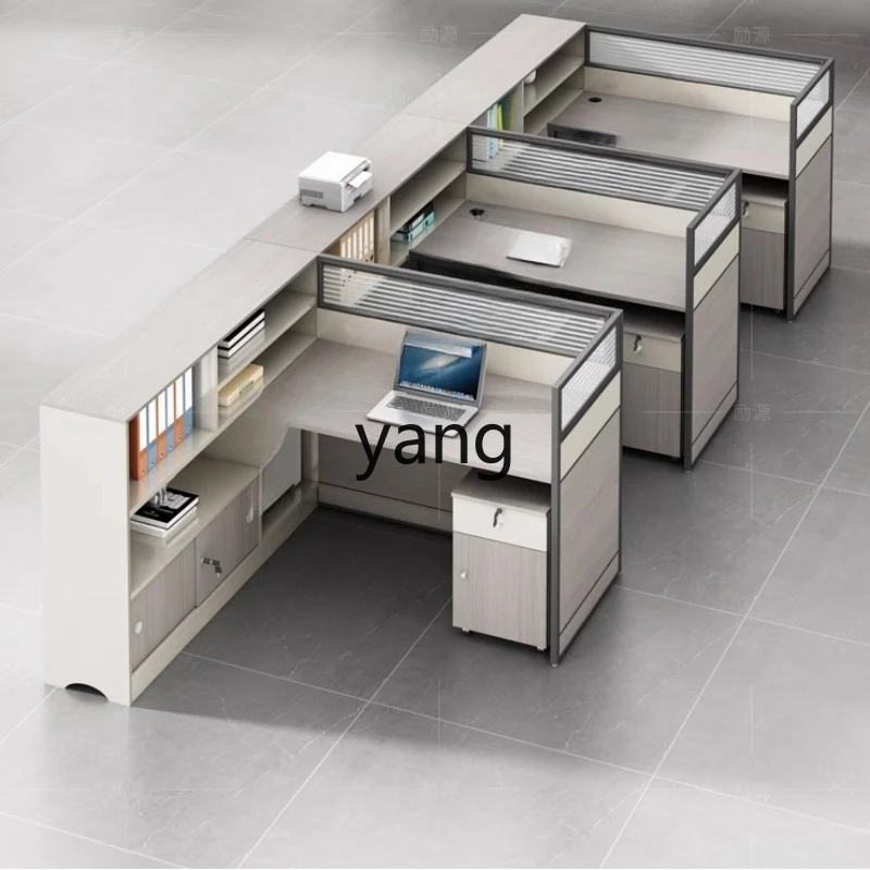 

YHM office desk and chair cabinet combination, screen card holder