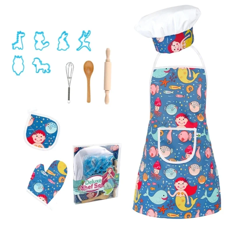 Children Cooking and Baking Set Girls Toddler Dress up Costume