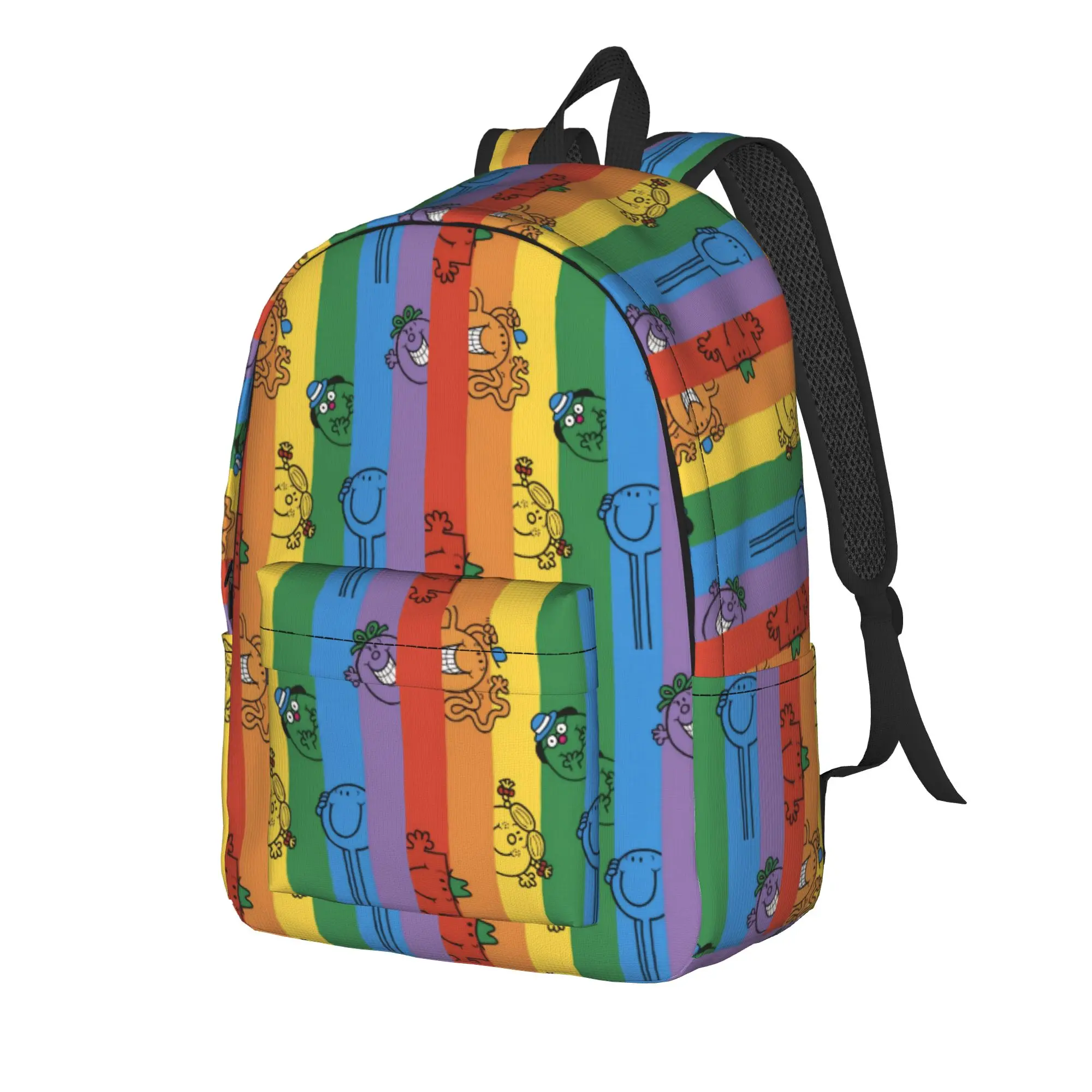 M-Mr M-Men L-Little M-Miss Humour Casual Backpack Gift Student Work  Daypack for Men Women Laptop Canvas Bags