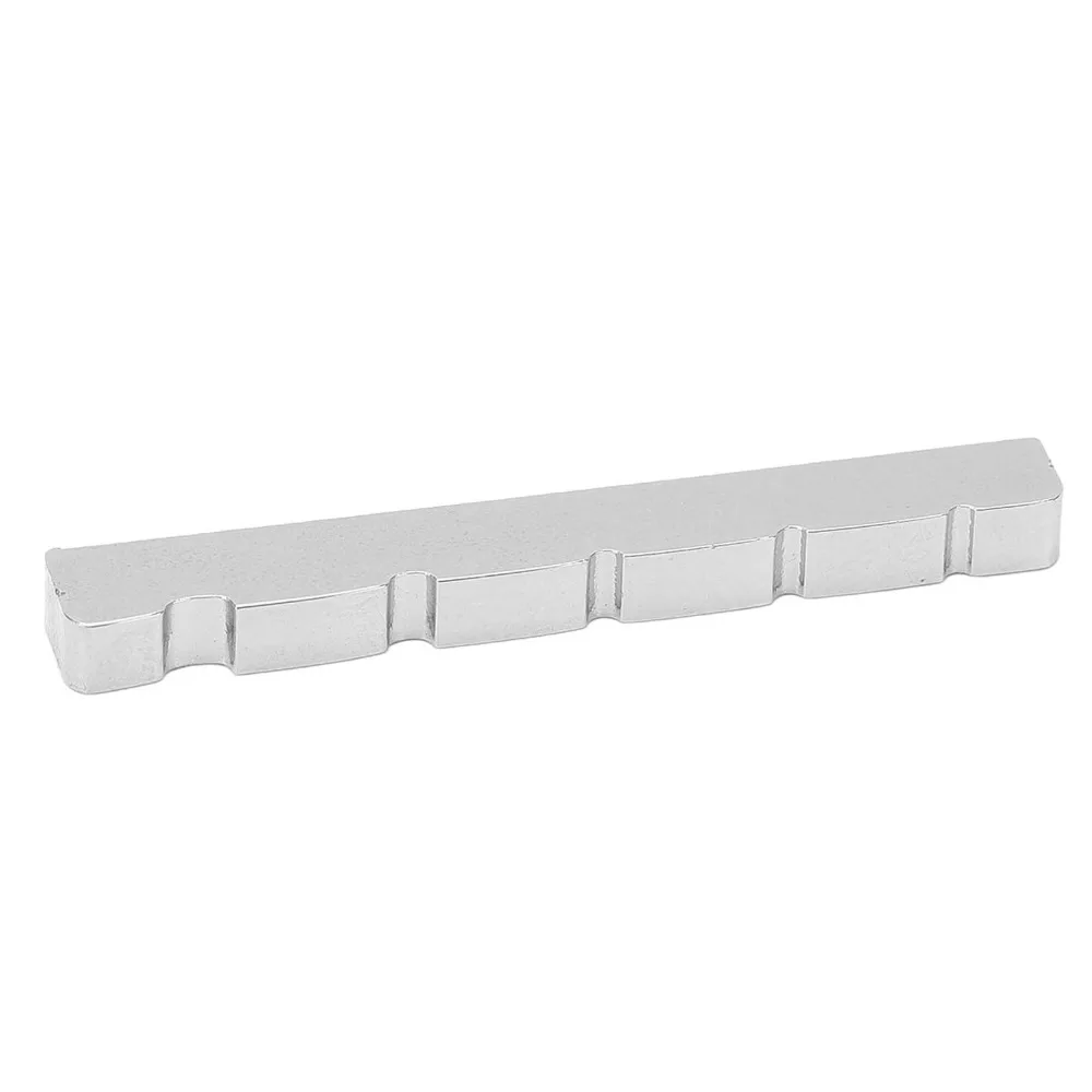 Premium Metal Material Guitar Nut 5 String Design Silver Electric Bass Nut Pre-cut Slotted Bass Guitar Nut Bass Guitar