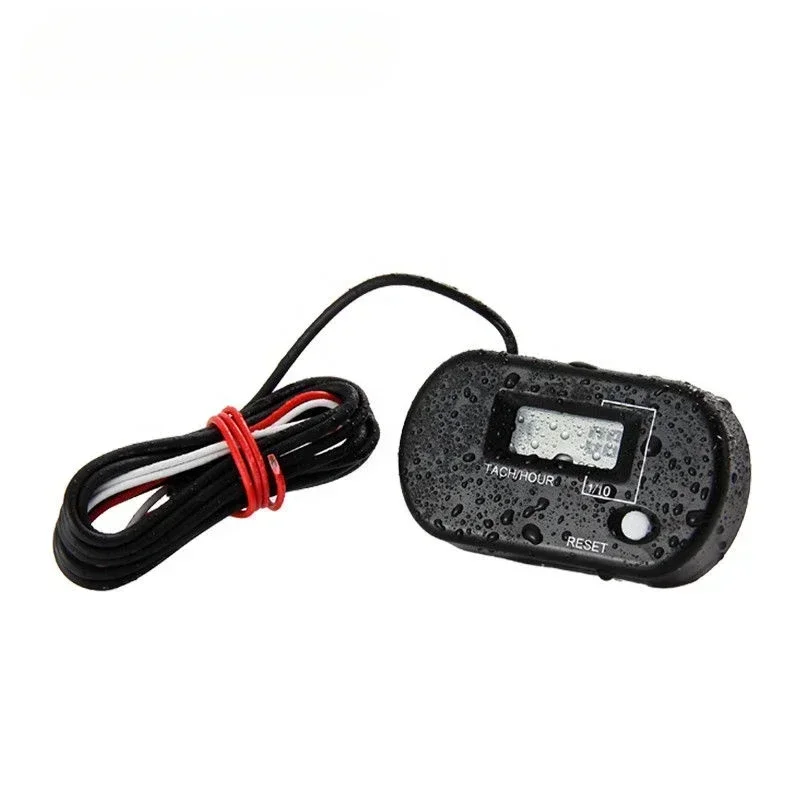 Digital Inductive Waterproof 1-2-4 Cycle Gasoline Engine Tacho Hour Meter Tachometer