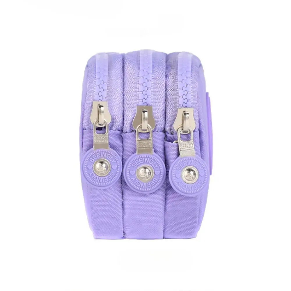1Pcs Card Holder Coin Bags Large Capacity Three Layers Coin Purse Waterproof Zipper Coin Wallet