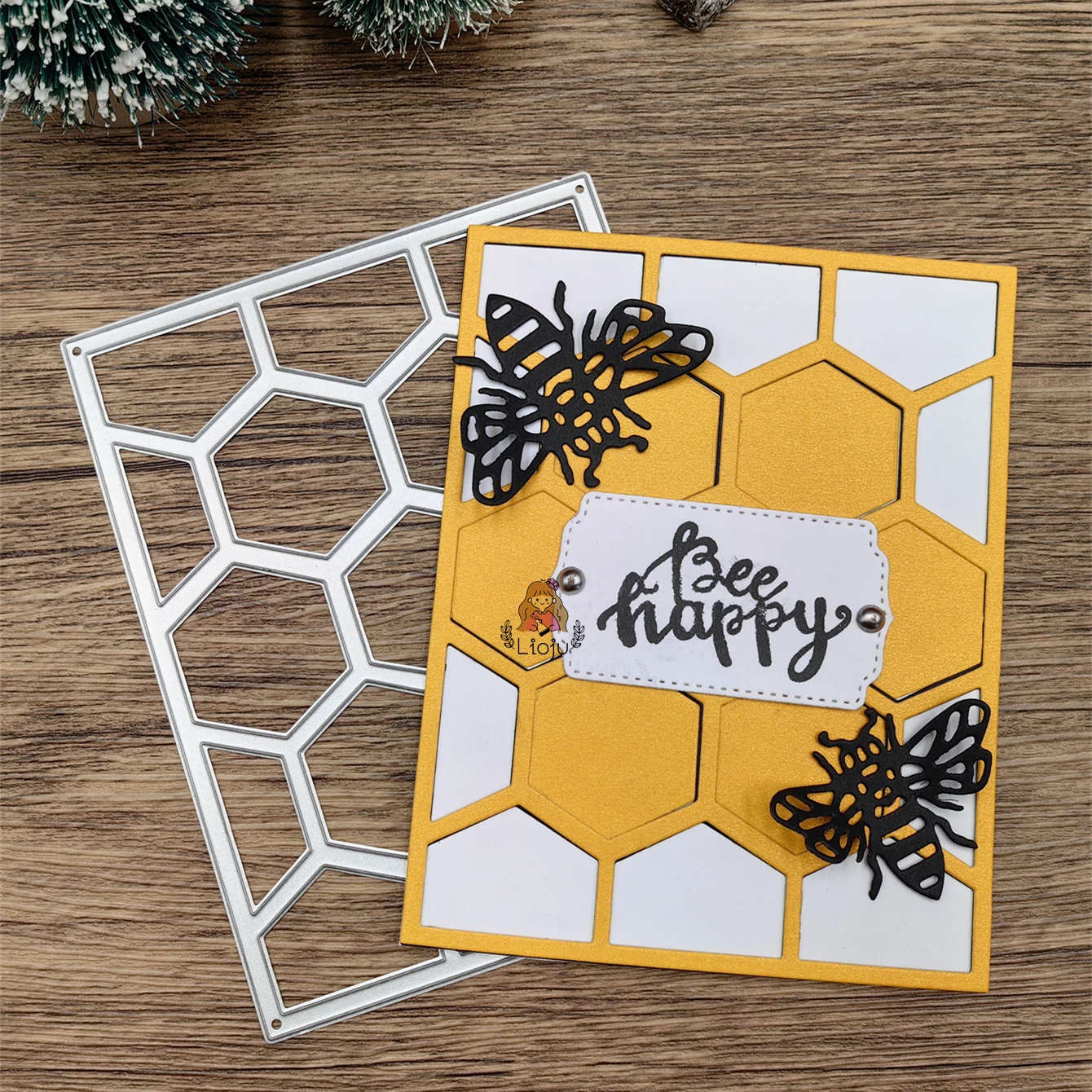 Honeycomb Bee Hive Dies Scrapbooking Die Cuts Embossing Dies Cut Stencils Paper Photo Card Craft Decoration Crafts