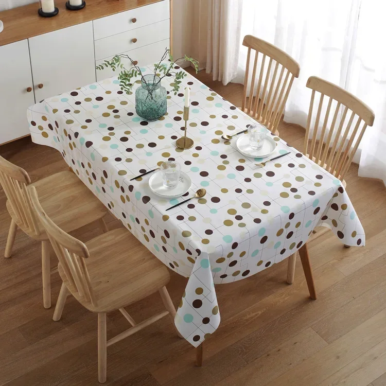 

1pc Lemon Pattern PVC Tablecloth Home Waterproof Oil-proof Washable Dust-proof Table Cover Tabletop Kitchen Dining Table Decor