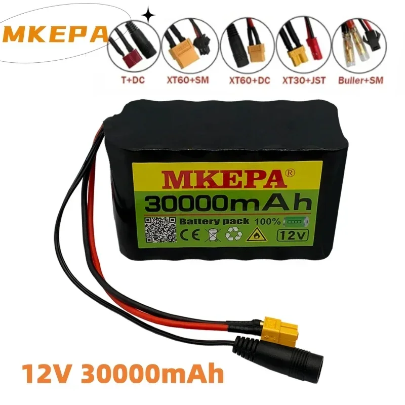 

3S6P 12V 30Ah 30A BMS or linear battery pack 18650 lithium-ion battery DC5521 400W high-power suitable for electric scooters