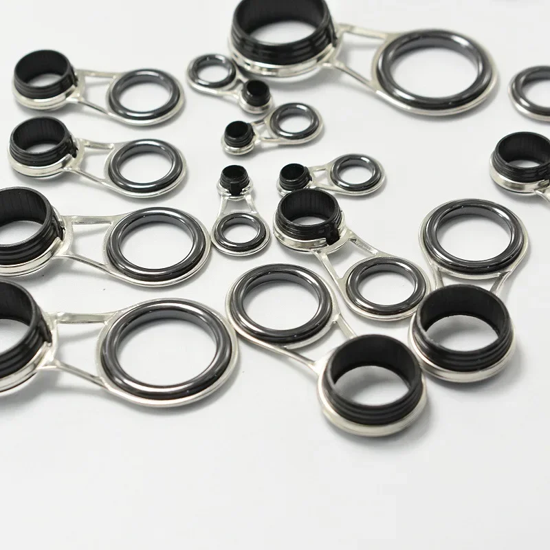 Fishing Rod Guide Ring Stainless Steel Guide Eye Ceramic Wire Ring Fishing Rod DIY Accessories