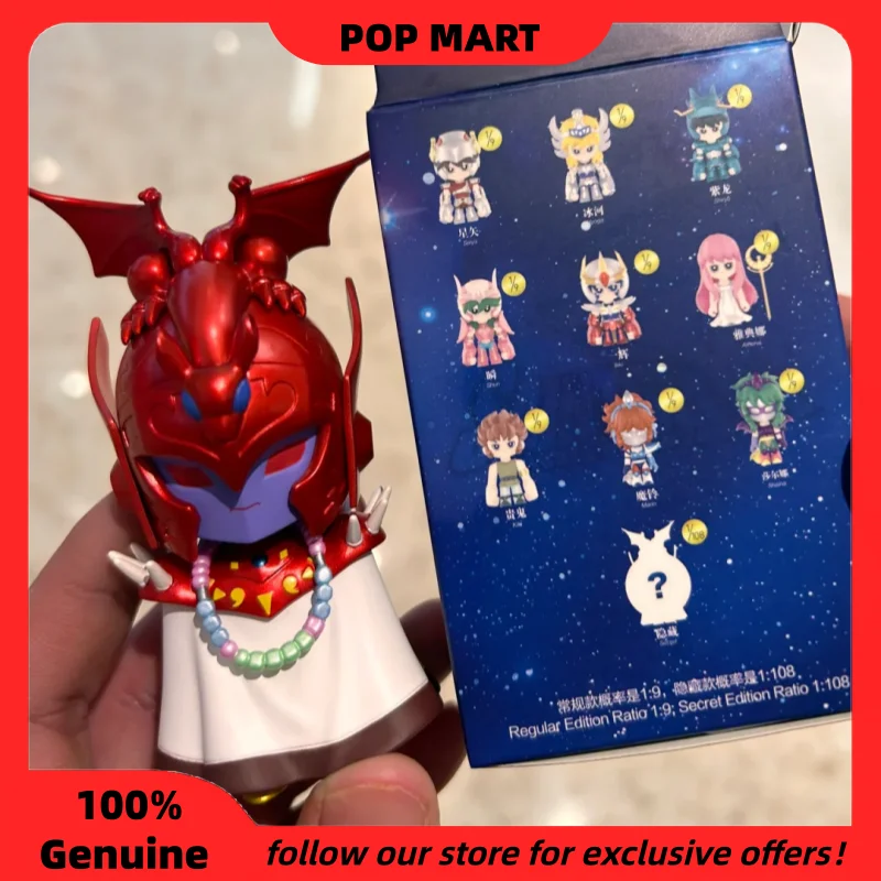 Caja Sorpresa Original de Pop Mart, Serie Saint Seiya Caballeros del Zodíaco, Adorno Decorativo Coleccionable para Escritorio, Disponible en Stock
